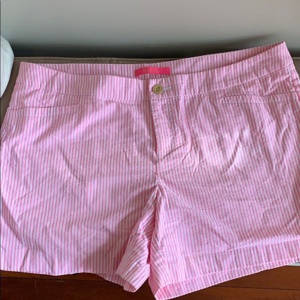 Lilly Pulitzer white and pink shorts size 14